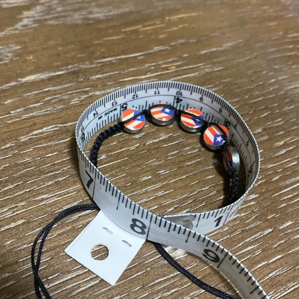 🆕Puerto Rico 🇵🇷 100x35 Island Keychain & PR Flags adjustable unisex Bracelet
